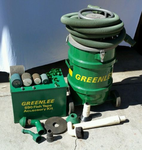 GREENLEE 690 VACUUM WITH 690 FISH TAPE ACCESSORY KIT, ALL METAL HOUSING