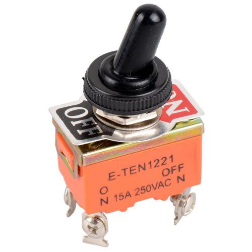 Orange heavy duty spst 4 terminal on/off toggle switch waterproof cap boot swtp for sale