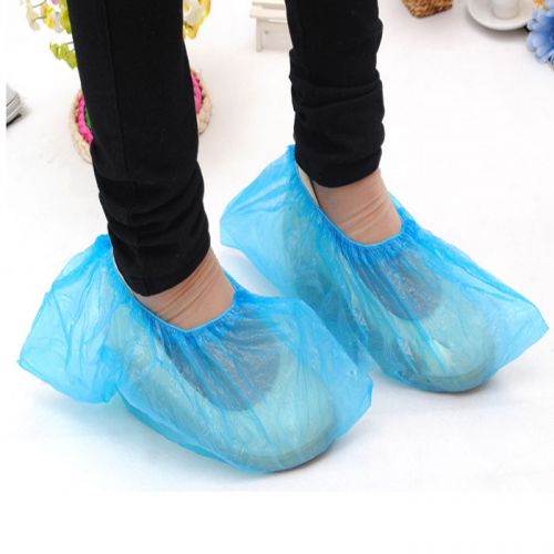 500 pairs (1000 pcs) disposable shoe covers carpet cleaning overshoe blue for sale