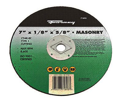 Forney industries inc 7&#034; msnry cutting wheel for sale