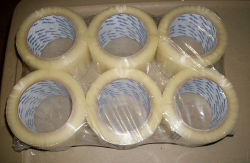 (6) Rolls 3&#034; X 110 YD Clear Packing Box Shipping Tape