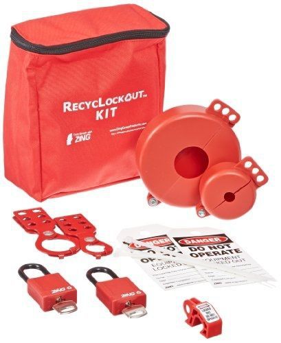 Zing Green Products ZING 7120 RecycLockout Lockout Tagout Kit, 12 Component,