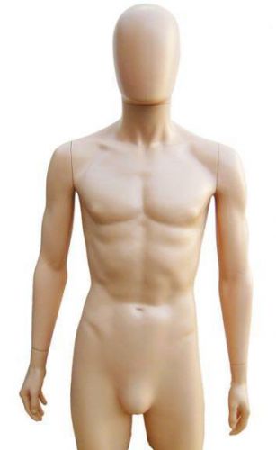 Mn-249 fleshtone plastic 3/4torso male upper body torso form with removable head for sale