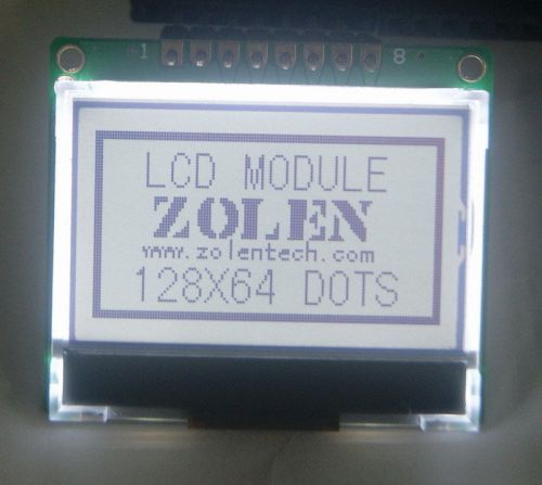3V-5V 12864 LCD Module Display SPI 128x64 Dot Matrix Graphic white Backlight LCM