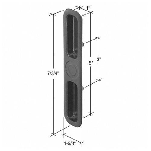 CRL Black Outside Pull 3&#034; Screw Holes for International Doors