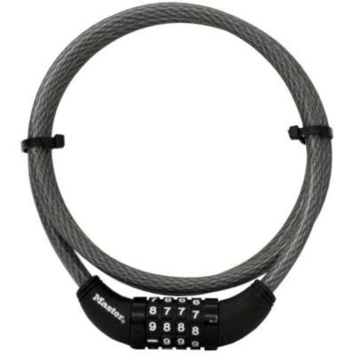 New master lock 8119dcc 5 ft. vinyl coated steel cable lock for sale