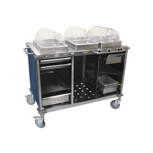 Cadco cbc-hhh-l4 mobile hot buffet cart with &#034;girona falls&#034; for sale