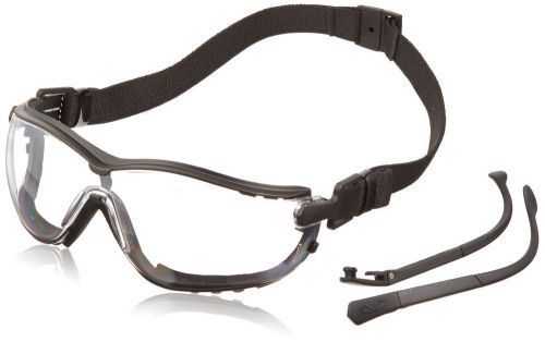 Pyramex V2G Safety Glasses Black Frame/Clear Anti-Fog Lens