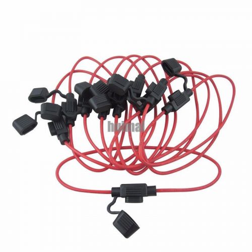 10pcs inline 16 awg blade atm mini fuse holder for car boat truck w 30cm cable for sale