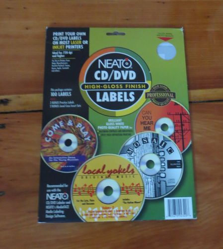 Neato 100 High Gloss CD / DVD Laser and Ink Jet Labels