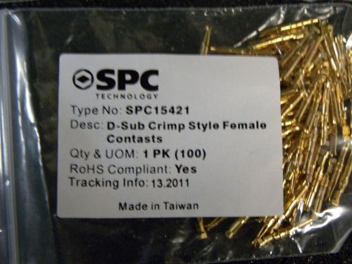 NEW 200 SPC 15421 D Sub Crimp Style Female Contacts