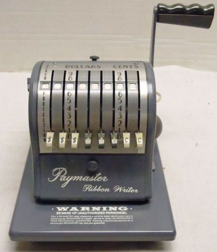 Paymaster Ribbon Writer (Series:8000) Nice Condition, Working, With Key