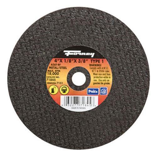 Forney industries 71845 metal cutting wheel 4&#034; x 1/8&#034; x 3/8&#034; for sale