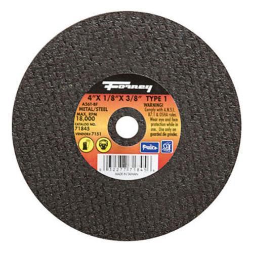 Forney Industries 71845 Metal Cutting Wheel 4&#034; x 1/8&#034; x 3/8&#034;