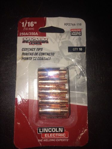 Magnum pro contact tips mig tips 1/16 lincoln qty 10 for sale