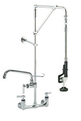 Encore low lead wall mount 12&#034; swivel pre-rinse assembly w/ 12&#034; add-on faucet for sale
