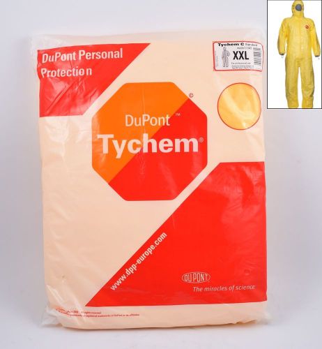 Dupont Tychem C standard hooded coverall CHA5 YELLOW HOOD BOOTS SUIT TYVEK CHA5