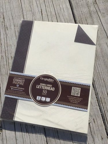 Geographics GeoPaper Double Sided Letterhead 48440 8.5x11 Cappuccino Brown Ivory