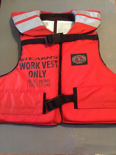 Stearns adult oversize life jacket type iii / v adult work vest uscg approved for sale