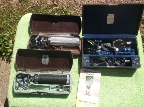 Welch Allyn Diagnostic Set Otoscope Ophthalmoscope Set of 2 &amp; other accessories