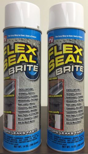 2 Flex Seal Spray Jumbo Brite Liquid Rubber Sealant Coat As Seen On TV Stop Leak
