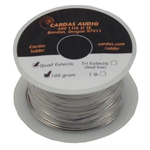 Cardas Soldering Wire Quad Eutectic Silver Solder with rosin flux 1/4 lbs (110g)