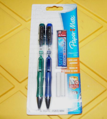 Paper Mate Clearpoint Elite 0.7mm Mechanical Pencil Starter Set, Blue/Green