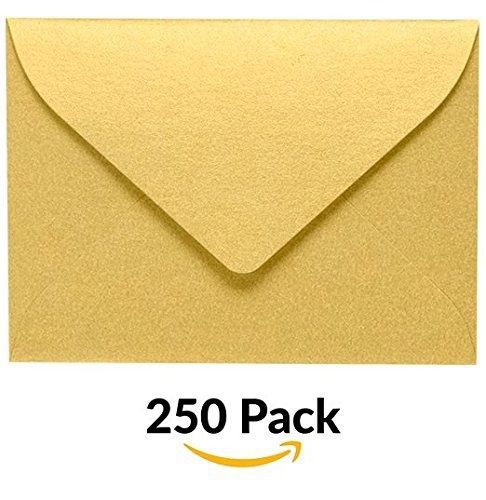 #17 Mini Envelopes (2 11/16 x 3 11/16) - Gold Metallic (250 Qty.) | Perfect for