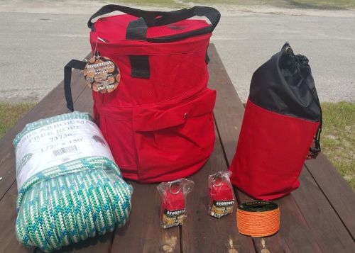 Arborist throw bag kit,166&#039; throw line,2-15 oz throw bags,one rope bag &amp; rope for sale