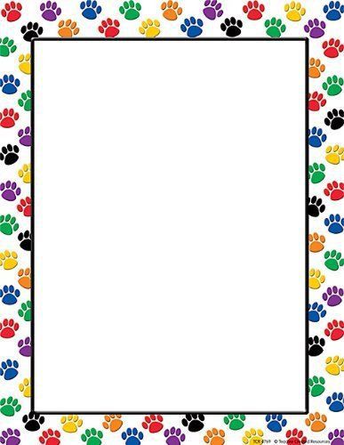 Teacher Created Resources Colorful Paw Prints Computer Paper (4769)