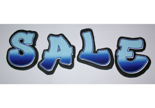 SALE store sign, graffiti letters, 3D, easy to stick, unique design, styrofoam