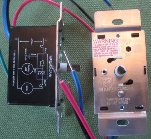 Kb electronics solid state motor speed control kbwc-16k 120vac 6 amp 2ea new nr for sale