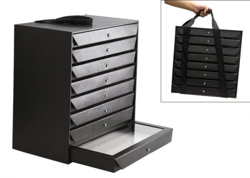 8 drawers jewelry storage jewelry organizer travelling jewelry case w/straps for sale