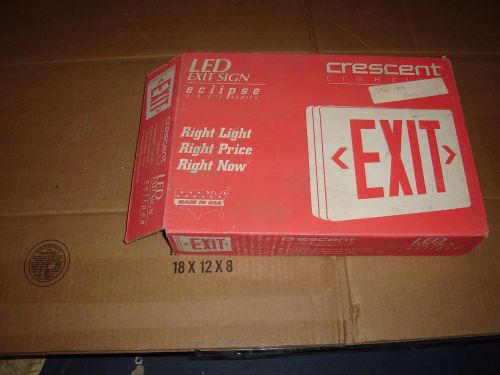 Crescent Lighting LED Exit Sign Eclipse 2000 Series NEW IN BOX! UL FREE SHIPPING
