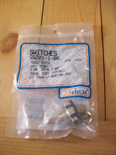 SELECTA SS201-1-BG Toggle Switch SPST On/Off 6A Toggle Switch  NEW