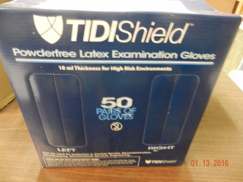 TidiShield #932480 Nitrile Latex HiRisk Exam Glove PowderFree Medium - 50prs