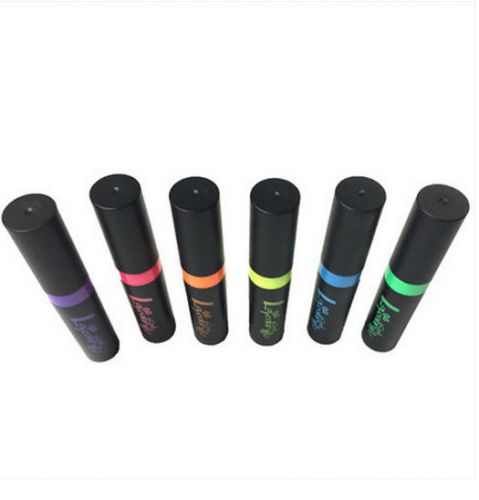 Set of 6 Lipstick Shaped Novelty Highlighters Markers Fluorescent Pens