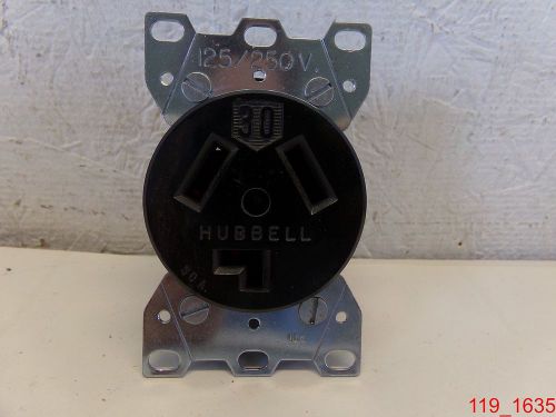 Hubbell 9350 flush type power outlet pressure plate receptacle 30a 125/250v for sale