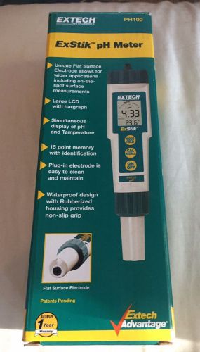 Extech ph100 ph meter, 0.00 to 14.00ph, 0.01ph resolution/accuracy free shipping for sale