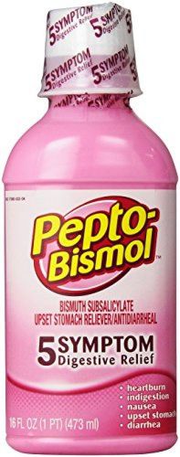 Pepto-Bismol Original Liquid 5 Symptom Relief, Including Upset Stomach and 16