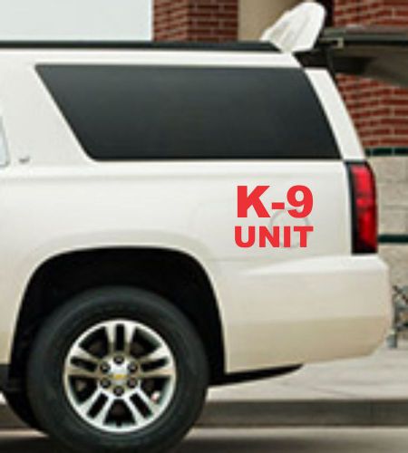 K-9 UNIT DECAL SET Police Dog RED Sticker k9 Police Car Truck Van SUV