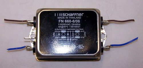 SCHAFFNER FN 660-6/06 SINGLE PHASE CHASSIS MOUNT FILTER