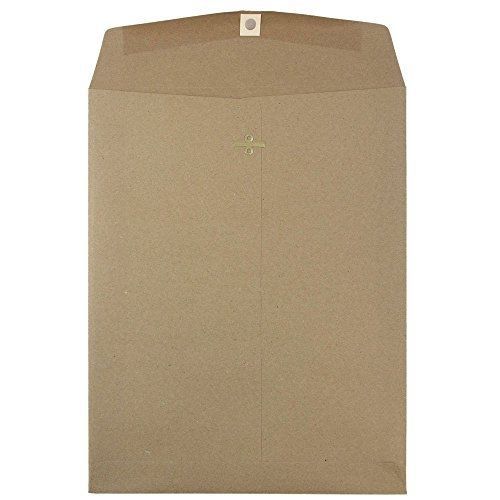 JAM Paper? Open End Recycled Clasp Envelopes - 10&#034; x 13&#034; - Brown Kraft Paper Bag