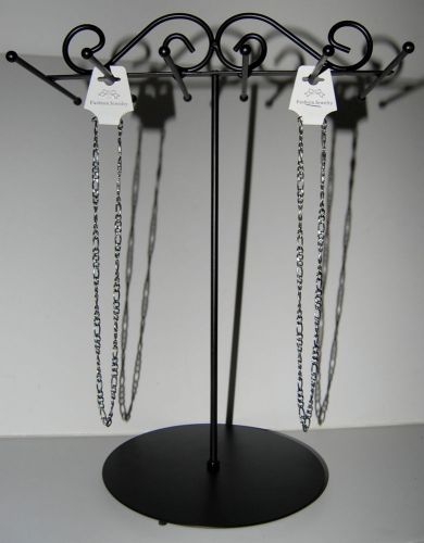 Black 12 Arm Metal Chain Necklace Hanging Jewelry Multi Use Stand Display S1