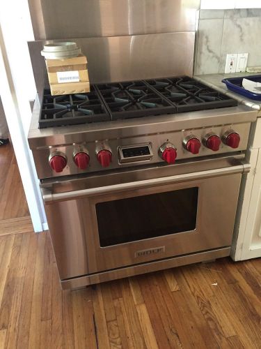 Wolf 36 inch 6 burner range with oven for sale