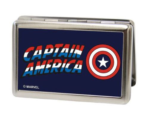 Marvel Comics - CAPTAIN AMERICA Shield Navy - Multi-Use Business Card Holder