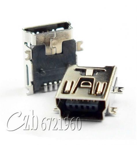 10PCS USB SMD 5-Pin Female Mini B Socket Connector