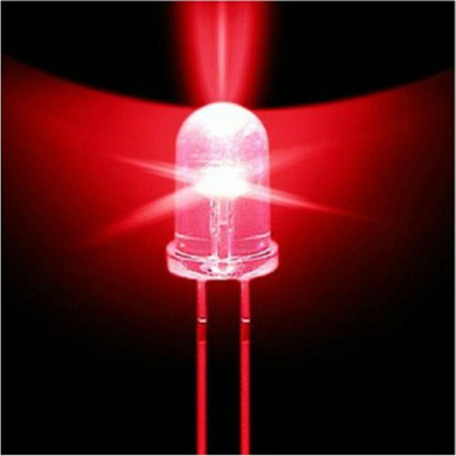 50PCS 5mm Round Red Water Clear LED Light Diodes Kit New