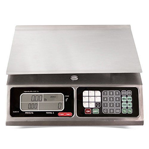 40lbs Stainless Steel Electronic Computing Scale/100 Memories/8 Access Keys