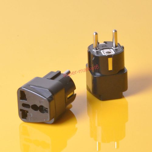5pcs UK US AU TO EU  AC Schuko Power Travel Plug Home Outlet Adaptor Converter